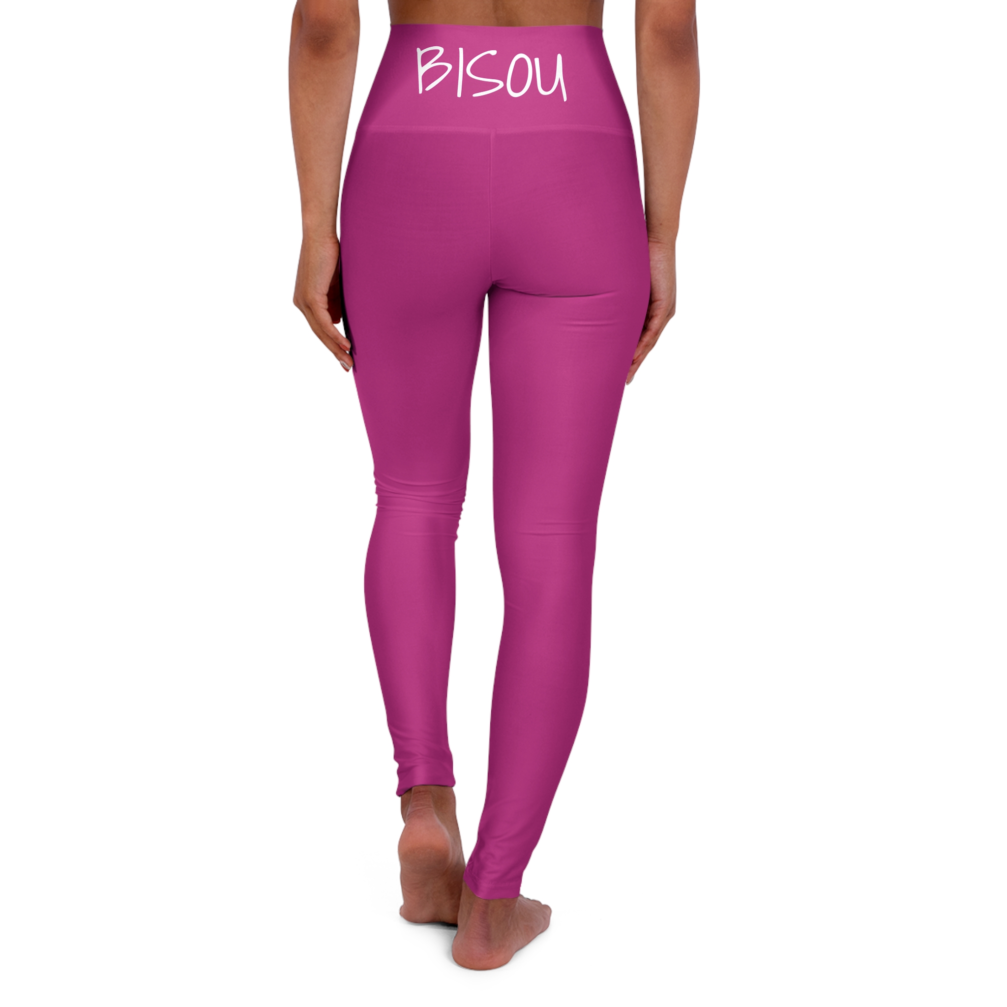BISOU High Waisted Yoga Leggings - Comfortable Activewear for Workouts - Image 2